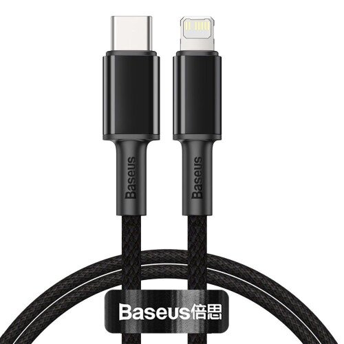 Baseus High Density Braided Fast Charging Data Cable Type-C iP PD 20W - Black