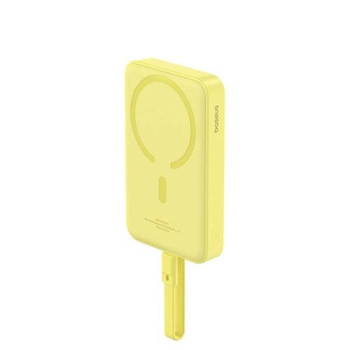 Baseus Magnetic Power Bank 30W 10000mAh With Built-in USB-C Cable - Yellow