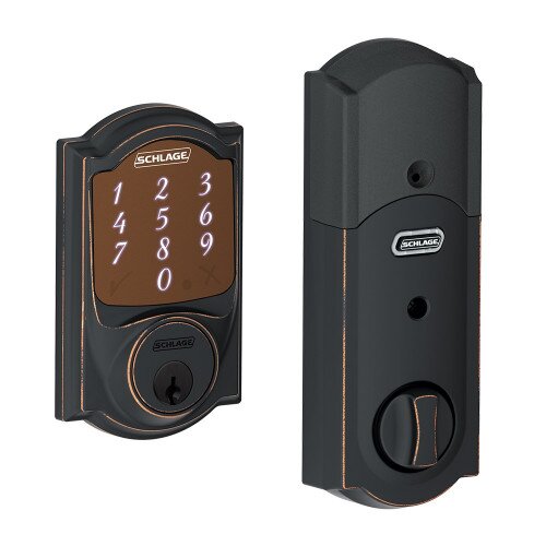 Schlage Sense Smart Deadbolt with Camelot Trim - Aged Bronze