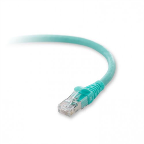 Belkin 10G CAT6a Snagless Patch Cord - Aqua - 25.0 - Feet