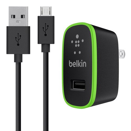Belkin 12W USB-A Wall Charger + USB-A to Micro-USB Cable - Black
