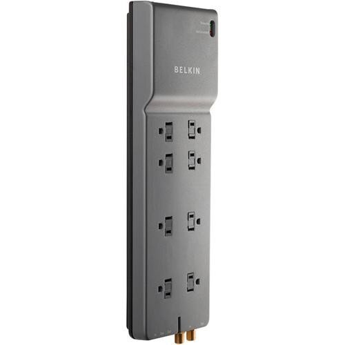 Belkin 8-Outlet Home/Office Surge Protector w/Telephone Line, 12 ft. Cord