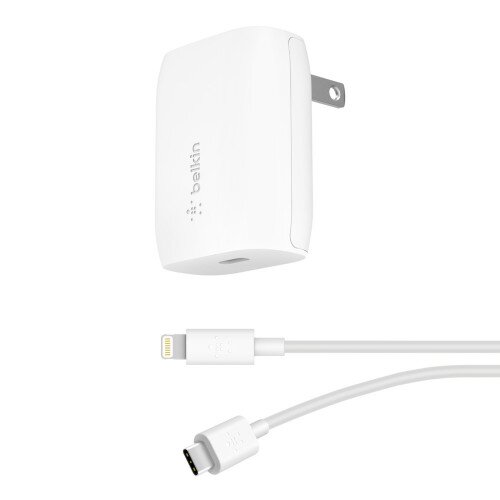 Belkin Boost Charge 18W USB-C PD Wall Charger + USB-C to Lightning Cable - F7U096dq04-WHT