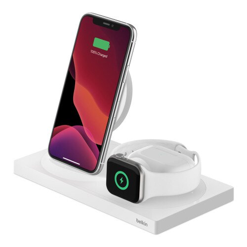 Belkin BOOST CHARGE 3-in-1 Wireless Charger Special Edition for Apple Devices - White