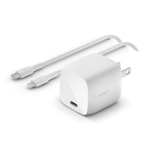 Belkin BOOST CHARGE 30W USB-C GaN + USB-C to Lightning Cable Wall Charger