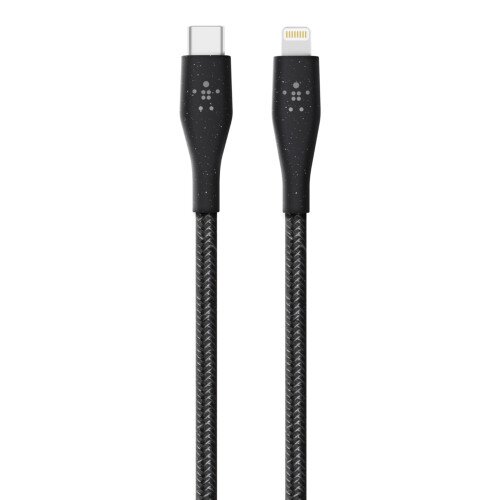 Belkin Boost Charge USB-C Cable with Lightning Connector + Strap (made with DuraTek) - Black