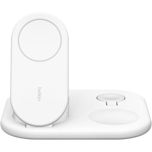Belkin BoostCharge 3-in-1 Magnetic Foldable Wireless Charger with Qi2 15W - White