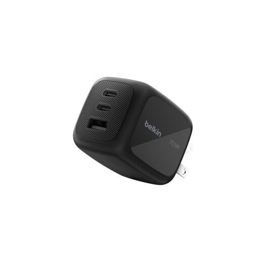 Belkin BoostCharge Pro 3-Port GaN Wall Charger 70W - Black