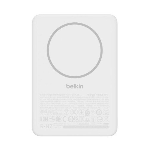 Belkin BoostCharge Slim Magnetic Power Bank 5K - White