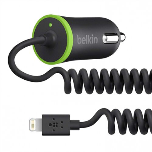 Belkin Car Charger with Lightning Cable (10 Watt/2.1 AMP)