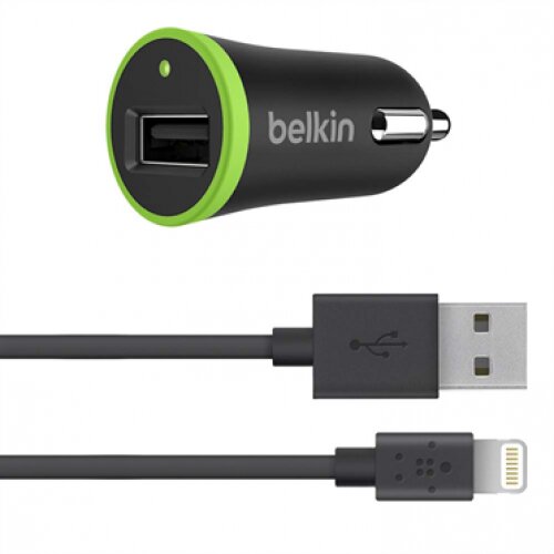 Belkin Car Charger with Lightning to USB Cable (10 Watt/2.1 Amp)