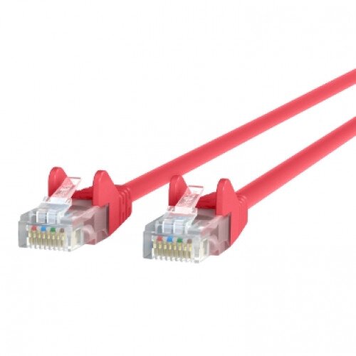 Belkin CAT5e Ethernet Patch Cable Snagless, RJ45, M/M - Red - 6.0 - Feet
