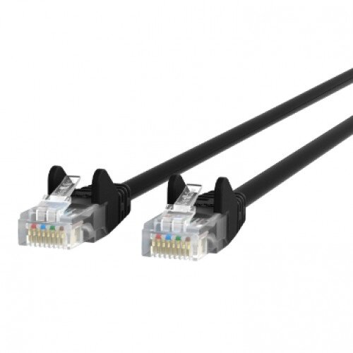 Belkin CAT5e Ethernet Patch Cable Snagless, RJ45, M/M - Black - 6.0 - Feet