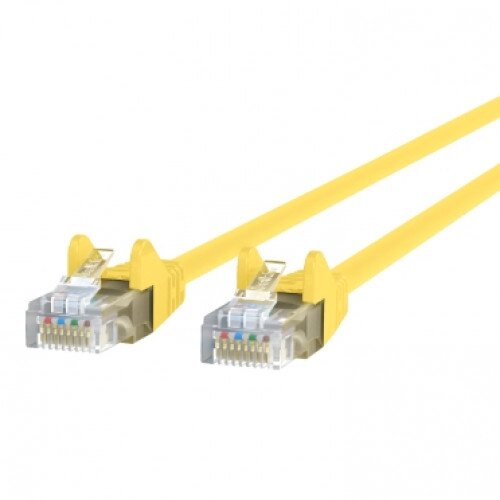 Belkin CAT5e Ethernet Patch Cable Snagless, RJ45, M/M - Yellow - 3.0 - Feet