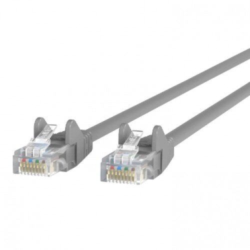 Belkin CAT5e Ethernet Patch Cable Snagless, RJ45, M/M - Gray - 5.0 - Feet