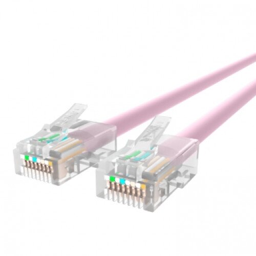 Belkin CAT6 Ethernet Patch Cable, RJ45, M/M - Pink - 20.0 - Feet