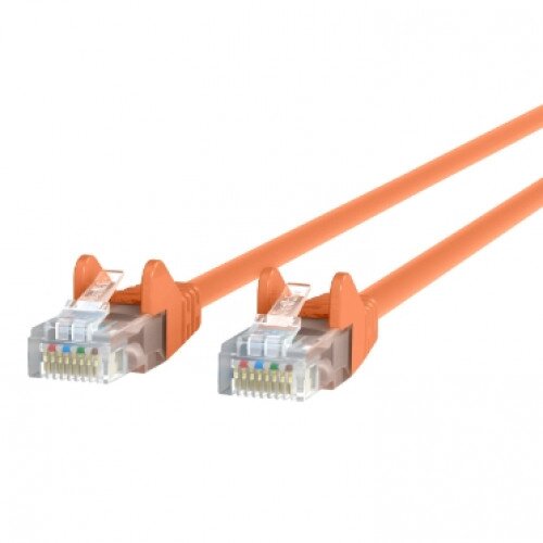 Belkin CAT6 Ethernet Patch Cable Snagless, RJ45, M/M - Orange - 10ft