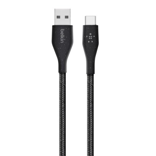 Belkin DuraTek Plus USB-C to USB-A Cable with Strap - 4.0 - Feet - Black