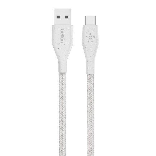 Belkin DuraTek Plus USB-C to USB-A Cable with Strap - 4.0 - Feet - White