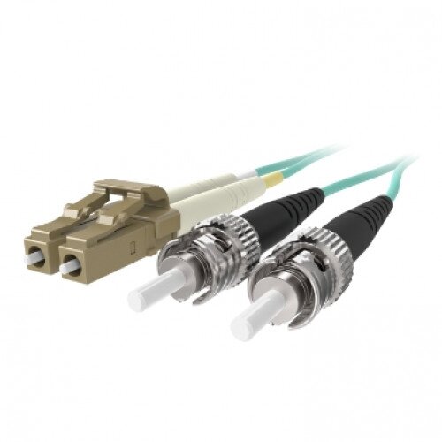 Belkin Fiber Optic Cable; 10GB Aqua Multimode LC/ST Duplex, 50/125 OM3