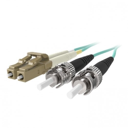 Belkin Fiber Optic Cable; 10GB Aqua Multimode LC/ST Duplex, 50/125 OM3 - 10.0 - Meters