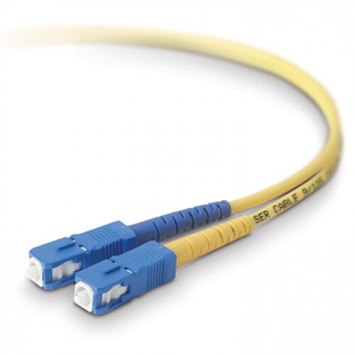 Belkin Fiber Optic Cable; Singlemode SC/SC Duplex, 8.3/125 - 2.0 - Meters
