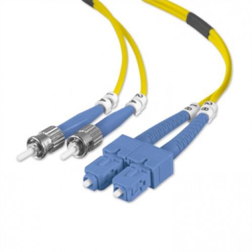 Belkin Fiber Optic Cable; Singlemode ST/SC Duplex, 8.3/125 - 10.0 - Meters