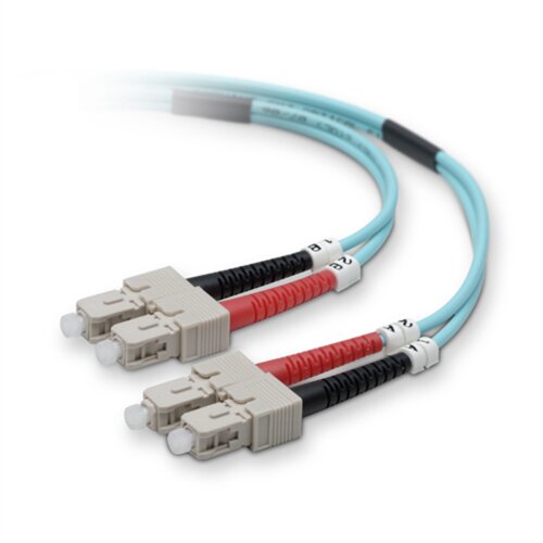 Belkin Fiber Patch Cable 10 Gig Aqua 50/125 SC/SC