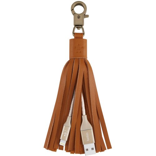 Belkin MIXIT Lightning to USB Leather Tassel - Gold