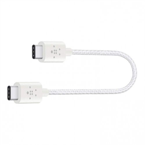 Belkin MIXIT Metallic USB-C to USB-C Charge Cable (Also Known as USB Type C) - White - 6.0 - Inches