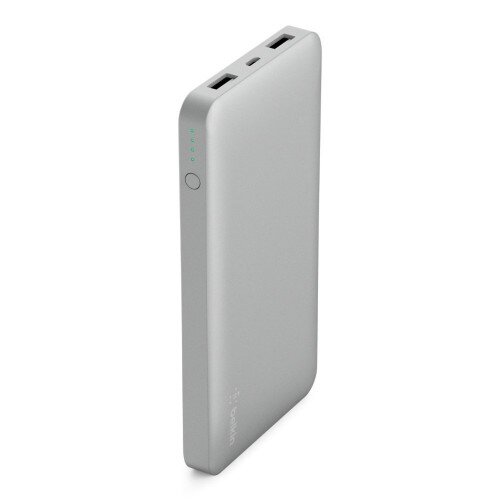Belkin Pocket Power 10K Power Bank (Portable Charger) - Silver