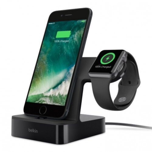 Belkin PowerHouse Charge Dock for Apple Watch + iPhone - Black
