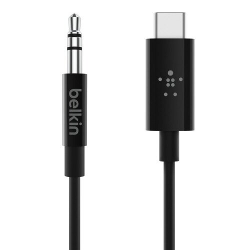 Belkin RockStar 3.5mm Audio Cable with USB-C Connector - Black