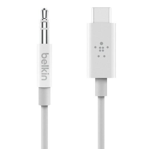 Belkin RockStar 3.5mm Audio Cable with USB-C Connector - White