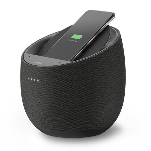 Belkin SoundForm Elite Hi-Fi Smart Speaker + Wireless Charger with Google Assistant - Black