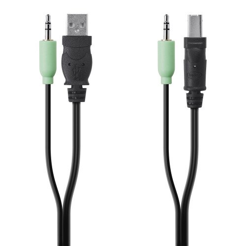 Belkin TAA USB/AUD SKVM CBL USB A/B 3.5mm AUDIO - 6.0 - Feet