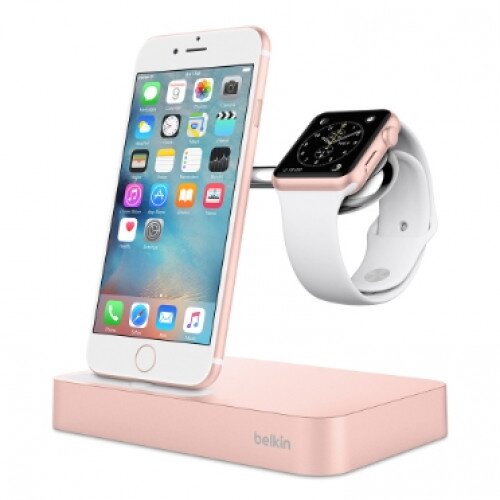 Belkin Valet Charge Dock for Apple Watch + iPhone - Rose Gold