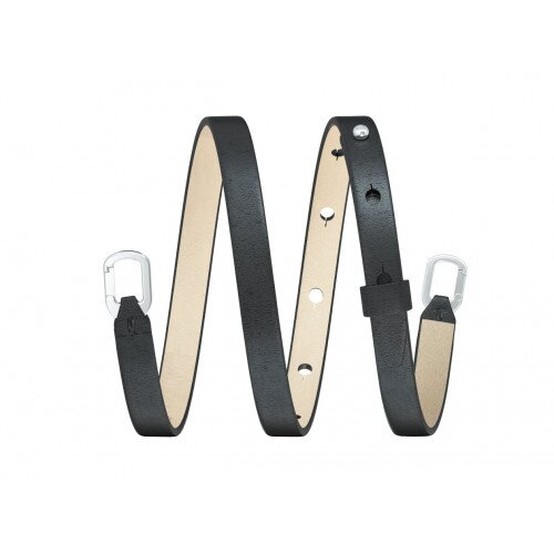 Bellabeat Leather Bracelet - Anthracite - Small/Medium - Silver