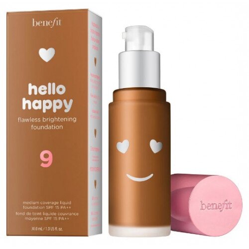 Benefit Cosmetics Hello Happy Flawless Brightening Foundation - Full - 9 Deep Neutral