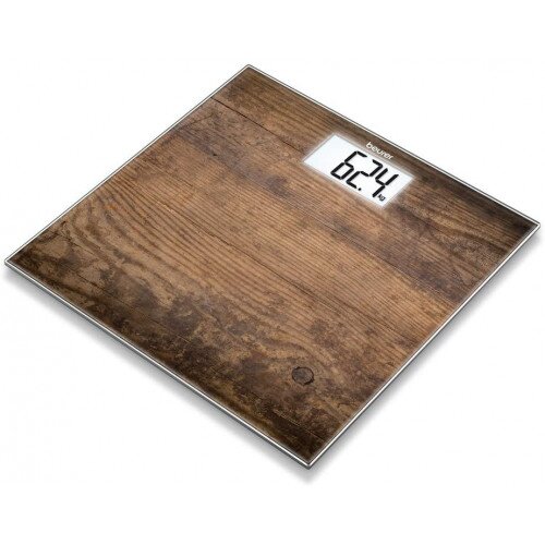 Beurer GS 203 Glass Bathroom Scale - Wood