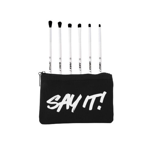 BH Cosmetics SAY IT! 6 Piece Eye Brush Set with Bag