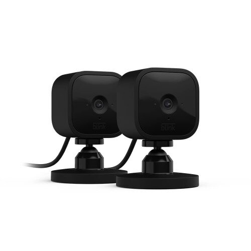 Blink Mini Indoor Plug-In Smart Home Security Camera - Black - 2 Pack