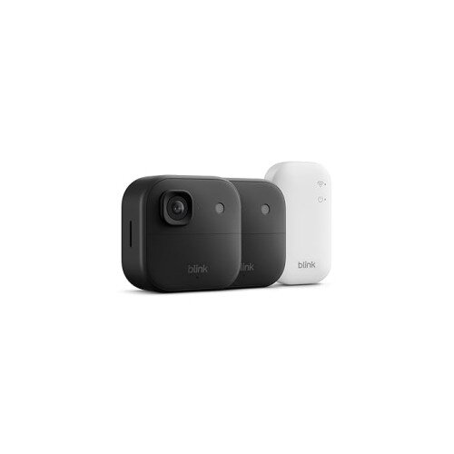 Blink Outdoor 2K+ (5th Gen) Wireless Smart Security Camera with Sync Module Core - 2 Camera System
