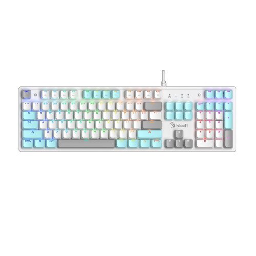 Bloody S520N Mechanical Switch RGB Gaming Keyboard - Icy White