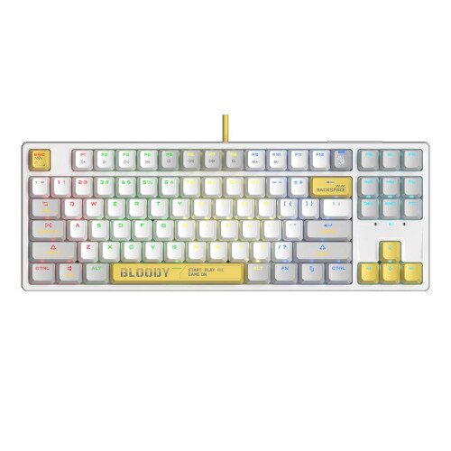 Bloody S87 RGB Mechanical Wired Keyboard - Energy White