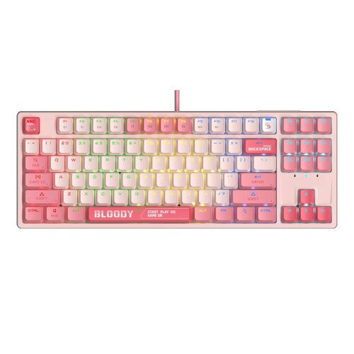 Bloody S87 RGB Mechanical Wired Keyboard - Energy Pink