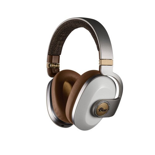 Blue Satellite Premium Wireless Noise-Cancelling Headphones with Audiophile Amp - White