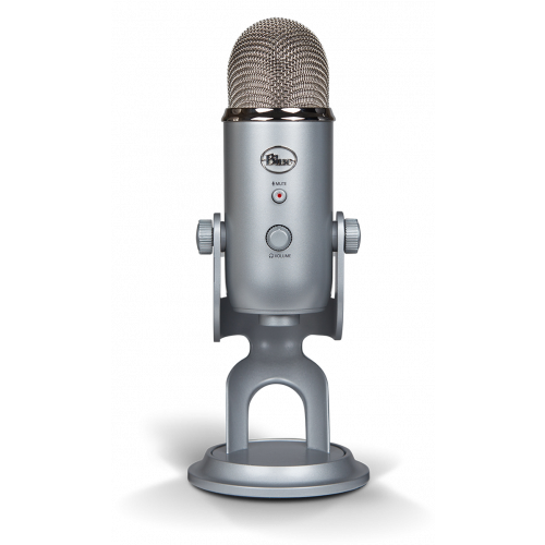 Logitech G Blue Yeti Premium Multi-Pattern USB Microphone with Blue VO!CE - Silver