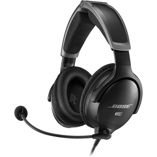 Bose A30 Aviation Headset - With Bluetooth - Dual Plug (PJ) Straight Cable