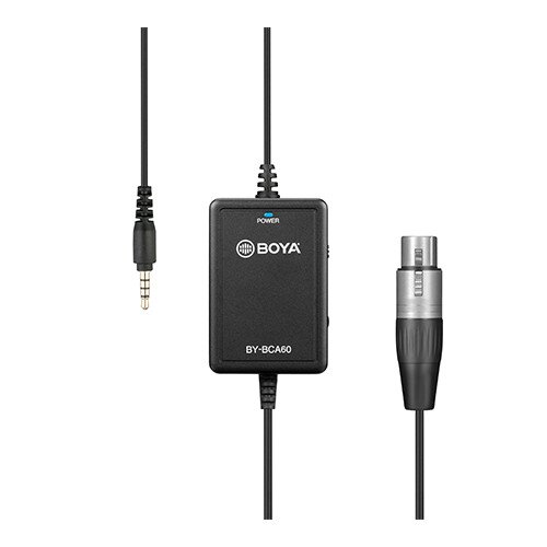 BOYA BY-BCA60 Female XLR to 3.5mm Male TRRS Microphone Audio Adapter
